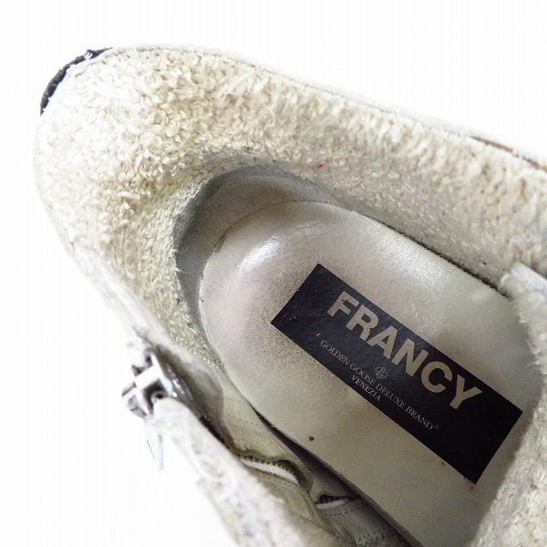 実際に弊社で買取させて頂いたGOLDEN GOOSE/ゴールデングース FRANCY/フランシー サイドジップ ハイカットスニーカー 41の画像 4枚目