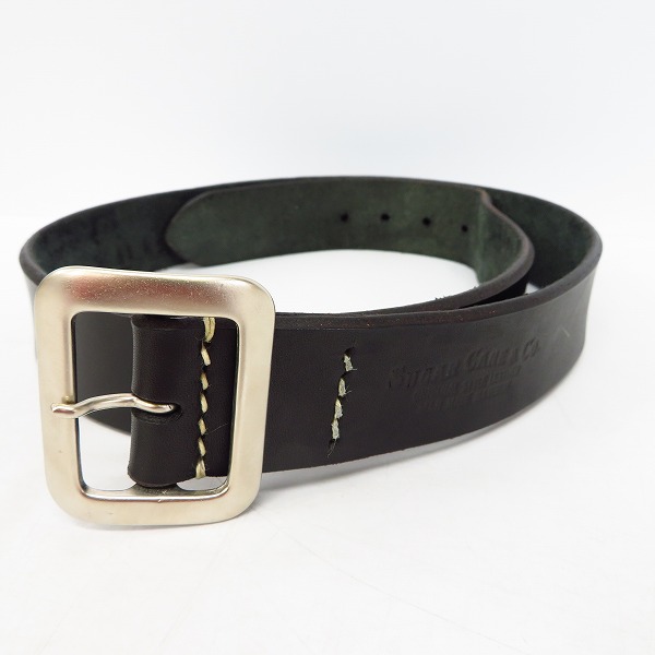 実際に弊社で買取させて頂いたSUGAR CANE/シュガーケーン スクエアバックル レザーベルト ブラック 38