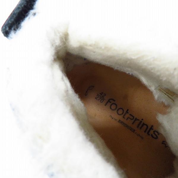 実際に弊社で買取させて頂いたBIRKENSTOCK Footprints/ビルケンシュトック フットプリンツ ファーライニング レースアップブーツ ブラック 42の画像 4枚目