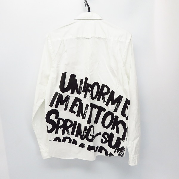 実際に弊社で買取させて頂いたuniform experiment/ユニフォームエクスペリメント 19SS GRAFFITI REGULAR COLLAR SHIRT UE-190008/1の画像 1枚目