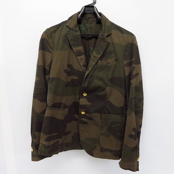 実際に弊社で買取させて頂いたHYDROGEN/ハイドロゲン カモ/迷彩 スカルボタン テーラードジャケット XS
