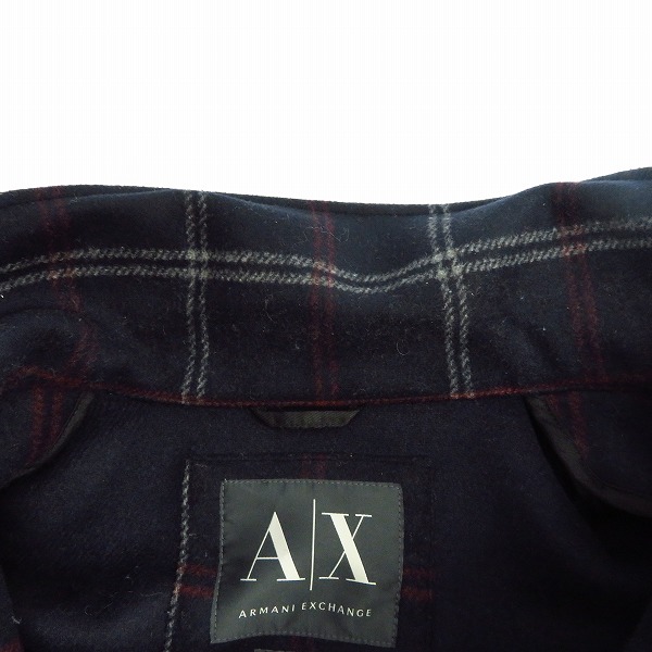実際に弊社で買取させて頂いたARMANI EXCHANGE/アルマーニエクスチェンジ チェック柄 ジップアップ ジャケット/Lの画像 4枚目