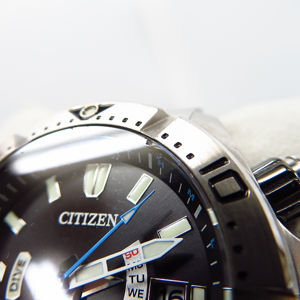 実際に弊社で買取させて頂いたCITIZEN/シチズン プロマスター エコドライブ エアダイバーズ 200M 電波ソーラー PMD56-3081の画像 8枚目