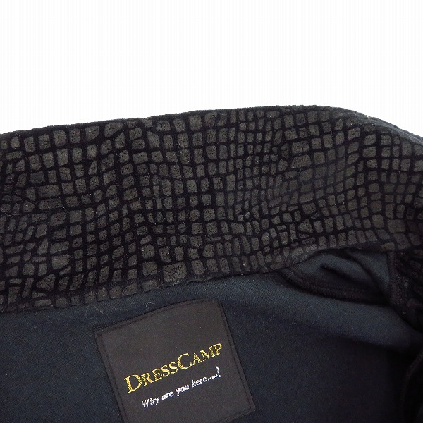 実際に弊社で買取させて頂いたDRESSCAMP×Champion/ドレスキャンプ×チャンピオン ブラック ロゴ刺繍 ジャージ/42の画像 4枚目