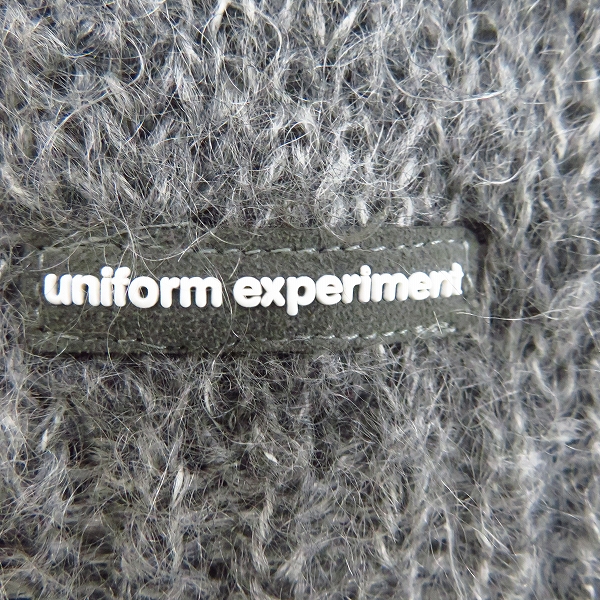 実際に弊社で買取させて頂いたuniform experiment/ユニフォームエクスペリメント モヘアクルーネックニット UE-123090/2の画像 2枚目