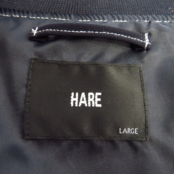 実際に弊社で買取させて頂いたHARE/ハレ ステッチ フライトジャケット ポリエステル HA030086TR/ Lの画像 2枚目