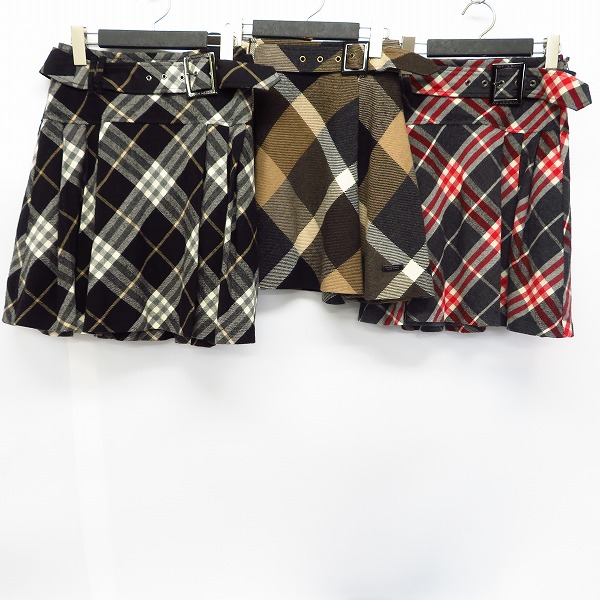 実際に弊社で買取させて頂いたBURBERRY BLUE LABEL/バーバリーブルーレーベル チェックスカート 5点セットの画像 1枚目