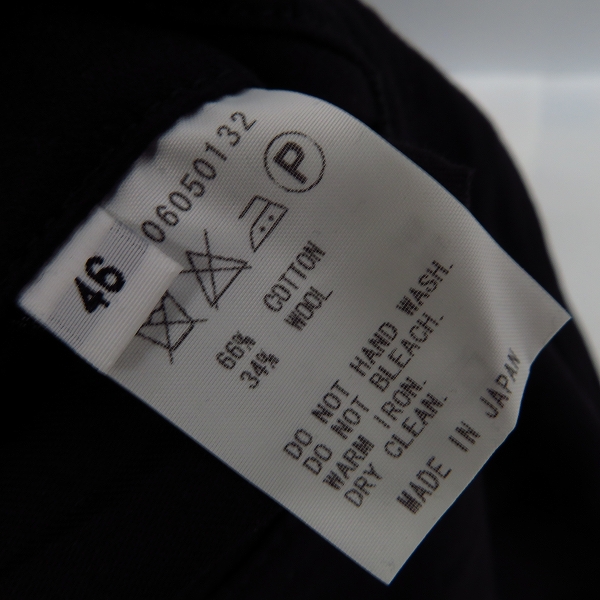 実際に弊社で買取させて頂いたFTMJNS/ファクトタムジーンズ ウール混 イージーパンツ ブラック/46の画像 4枚目