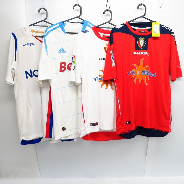 実際に弊社で買取させて頂いた【未使用含む】adidas/DIADORA等 オリンピックリヨン/オリンピックマルセイユ/CAオサスナ ユニフォーム 4点セット