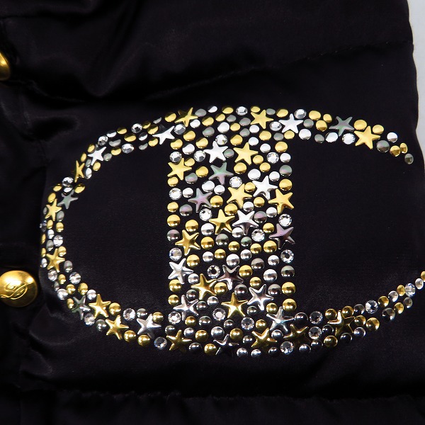 実際に弊社で買取させて頂いたDRESSCAMP×Champion/ドレスキャンプ×チャンピオン ブラック ロゴスタッズ ダウンベスト/Sの画像 7枚目