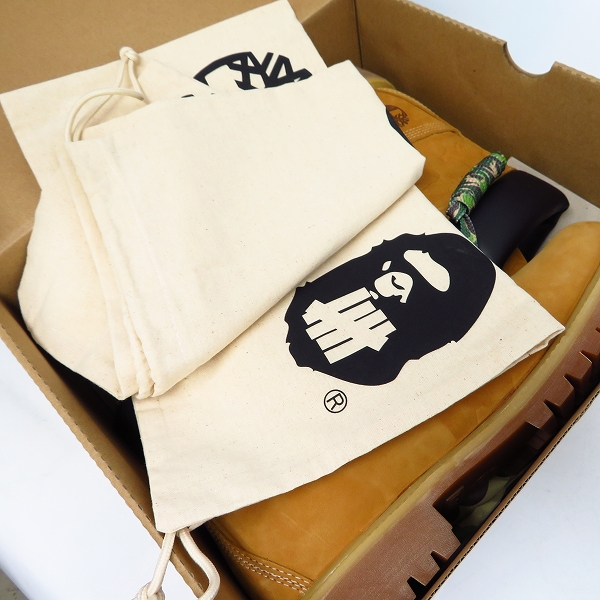 実際に弊社で買取させて頂いたA BATHING APE×Timberland/アベイシングエイプ×ティンバーランド コラボ プレミアムブーツ/10Wの画像 7枚目