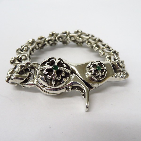 実際に弊社で買取させて頂いたA&G/エーアンドジー ファンシーチェーン クリップブレスレット w/ストーンの画像 1枚目