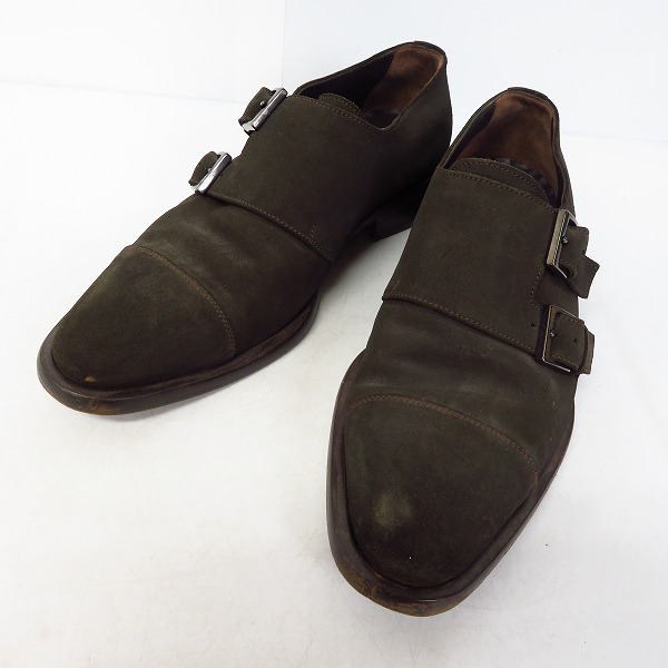 実際に弊社で買取させて頂いたGIORGIO ARMANI/ジョルジオアルマーニ オイルドスウェードダブルモンクシューズ/40