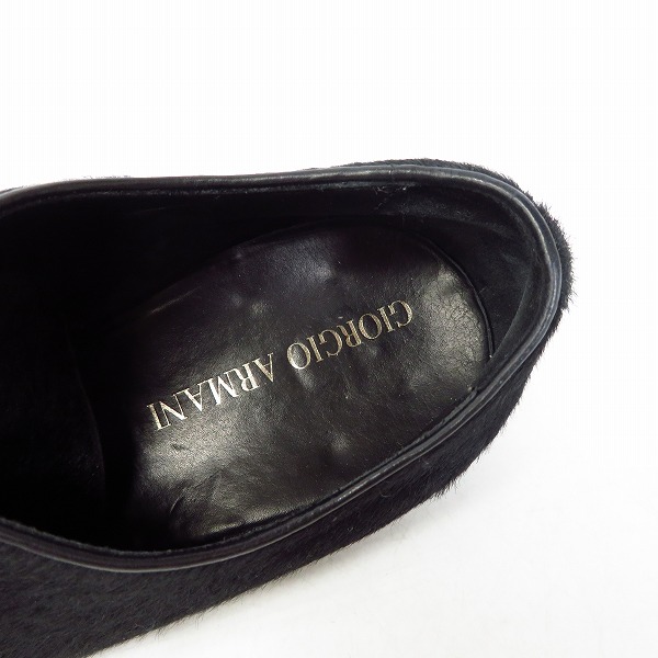 実際に弊社で買取させて頂いたGIORGIO ARMANI/ジョルジオアルマーニ ハラコレザーシューズ/40の画像 4枚目
