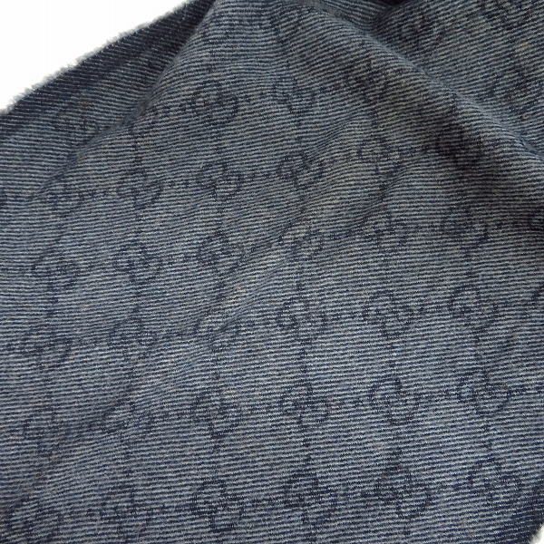 実際に弊社で買取させて頂いたGUCCI/グッチ マフラー ストール CG柄 ウール の画像 6枚目