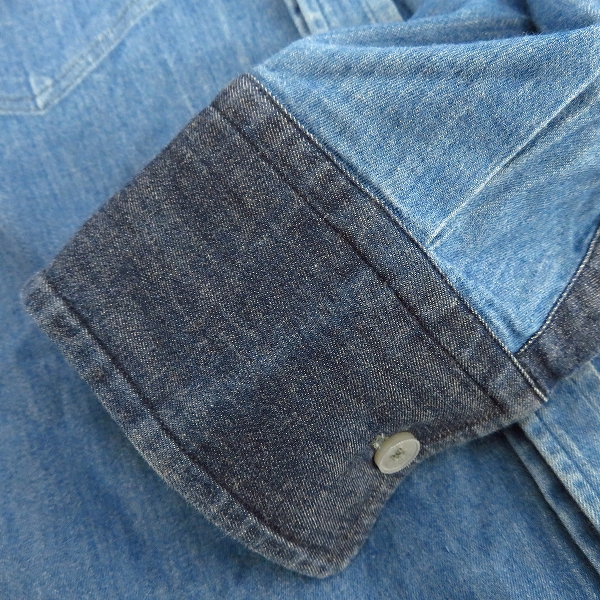 実際に弊社で買取させて頂いたFACTOTUM/ファクトタム デニムライン ボタンダウンシャツ/46の画像 6枚目
