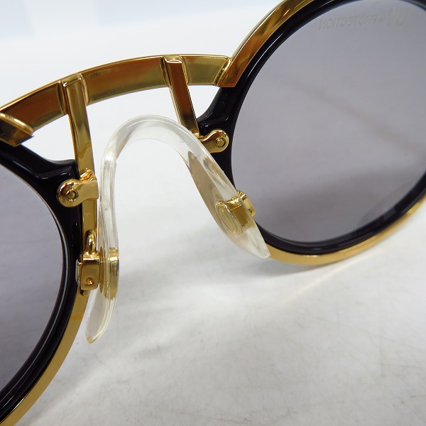 実際に弊社で買取させて頂いたCAZAL/カザール ラウンドサングラス MOD.644 COL.1 ブラック×ゴールドの画像 4枚目