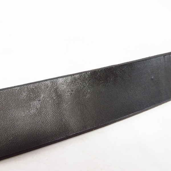 実際に弊社で買取させて頂いたSUGAR CANE/シュガーケーン スクエアバックル レザーベルト ブラック 38の画像 6枚目