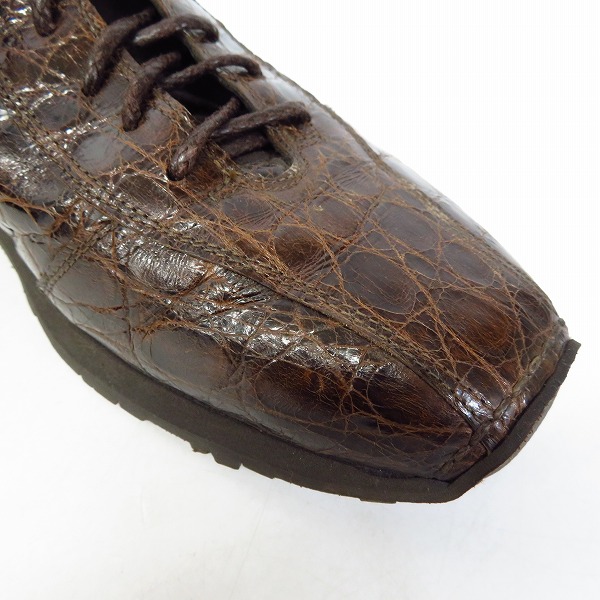 実際に弊社で買取させて頂いたGIORGIO ARMANI/ジョルジオアルマー二 クロコ型押し シューズ 40の画像 6枚目