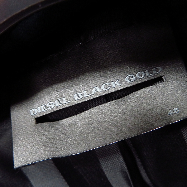 実際に弊社で買取させて頂いたDIESEL BLACK GOLD/ディーゼルブラックゴールド 1BT/1ボタン テーラードジャケット Size：48の画像 3枚目