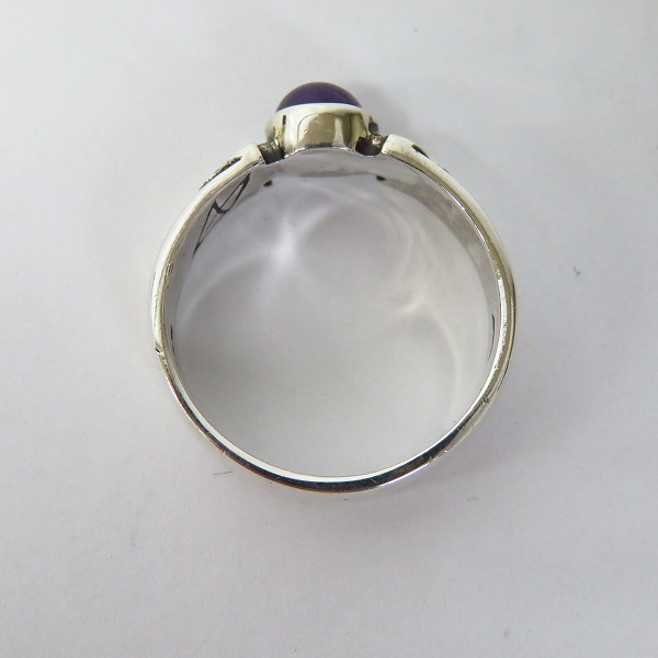 実際に弊社で買取させて頂いたCRAZY PIG DESIGNS/クレイジーピッグ 6MM WINGS RING アメジスト/20.5号の画像 4枚目