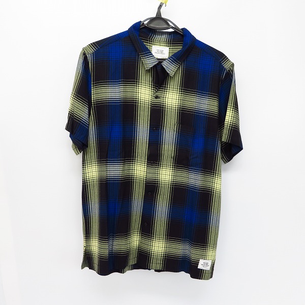 実際に弊社で買取させて頂いたTHE CRIMIE/クライミー チェック柄 ハーフスリーブ/半袖 レーヨン シャツ Size：L