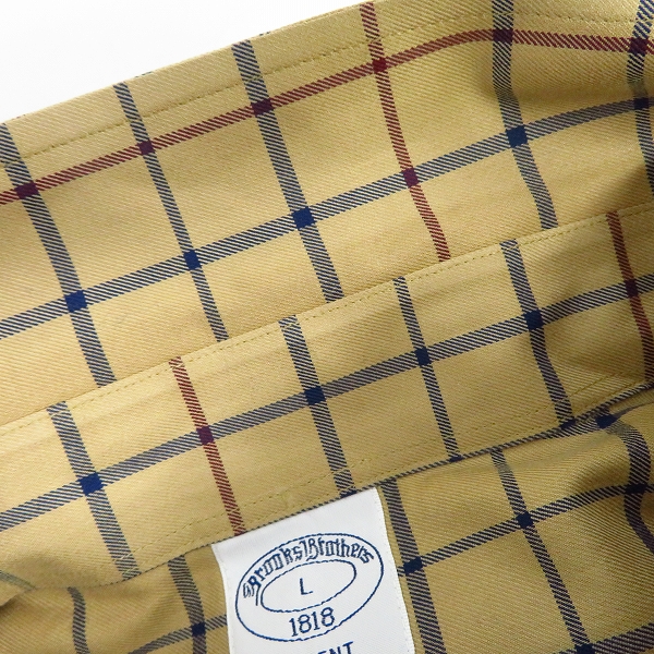 実際に弊社で買取させて頂いたBrooks Brothers/ブルックスブラザーズ REGENT 長袖 チェックシャツ/Lの画像 4枚目