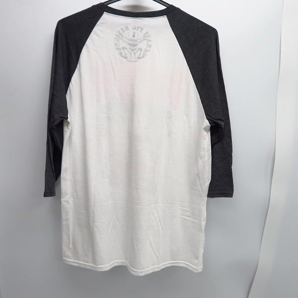 実際に弊社で買取させて頂いたCRAZY PIG DESIGNS/クレイジーピッグ スカルプリント ベースボールTシャツ Mの画像 1枚目