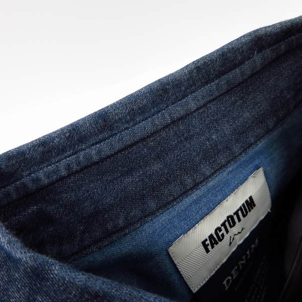 実際に弊社で買取させて頂いたFACTOTUM/ファクトタム デニムライン ボタンダウンシャツ/46の画像 7枚目