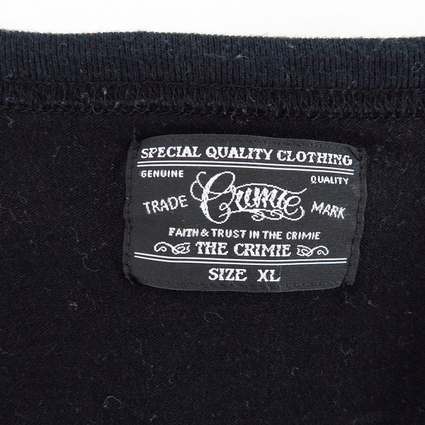 実際に弊社で買取させて頂いたCRIMIE/クライミー The Crimie Faith AND Trust プリント ハーフスリーブ/半袖 カットソー/Tシャツ Size：XLの画像 2枚目