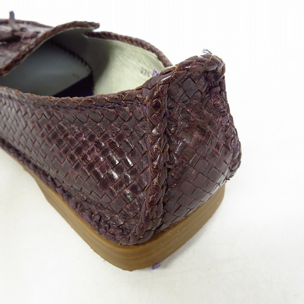 実際に弊社で買取させて頂いたGIORGIO ARMANI/ジョルジオアルマーニ 編み込みシューズ/40の画像 6枚目