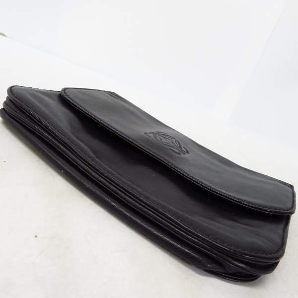 実際に弊社で買取させて頂いたLOEWE/ロエベ レザー フラップ型 ポーチ/クラッチバッグの画像 2枚目