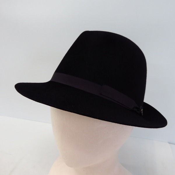 実際に弊社で買取させて頂いたCA4LA/カシラ ラビットファー100% 中折れハット ブラック
