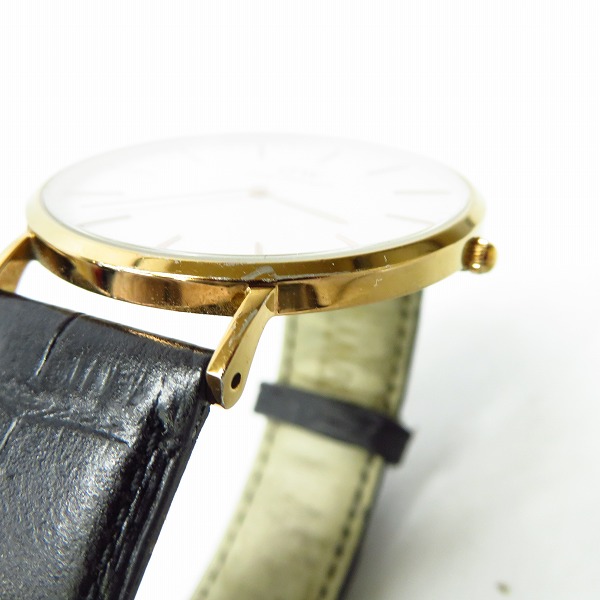実際に弊社で買取させて頂いた【動作未確認】Daniel Wellington/ダニエルウェリントン レザーベルト クォーツ/腕時計 B40R7の画像 4枚目