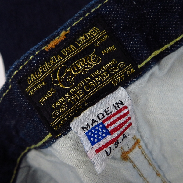 実際に弊社で買取させて頂いたTHE CRIMIE/クライミー デニムパンツ/ジーンズ Size：34の画像 7枚目