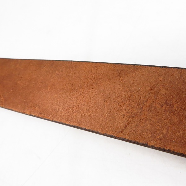実際に弊社で買取させて頂いたSUGAR CANE/シュガーケーン スクエアバックル レザーベルト ブラウン 38の画像 4枚目