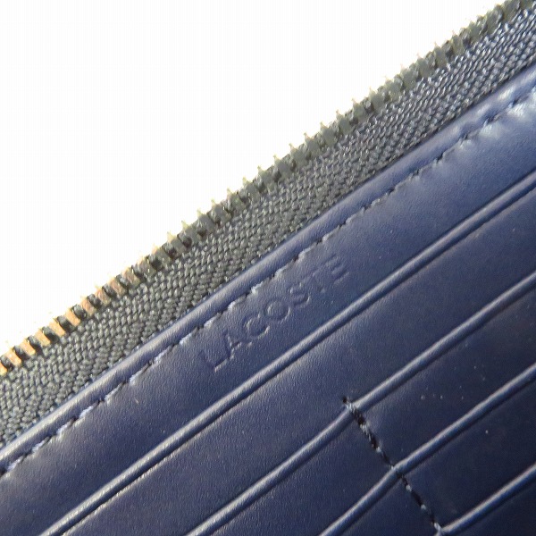 実際に弊社で買取させて頂いたLACOSTE/ラコステ ラウンドジップ/ファスナー ウォレット/財布の画像 4枚目