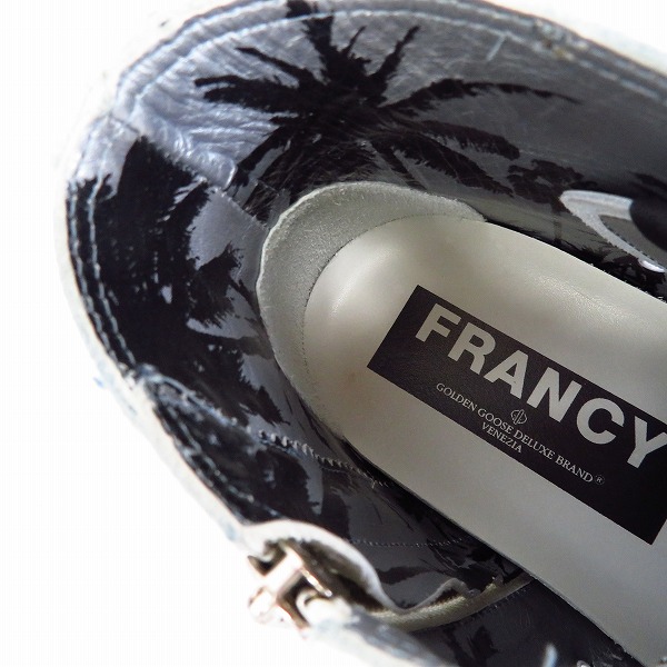 実際に弊社で買取させて頂いたGOLDEN GOOSE/ゴールデングース フランシー ブラックパーム レザーシューズ/40の画像 4枚目