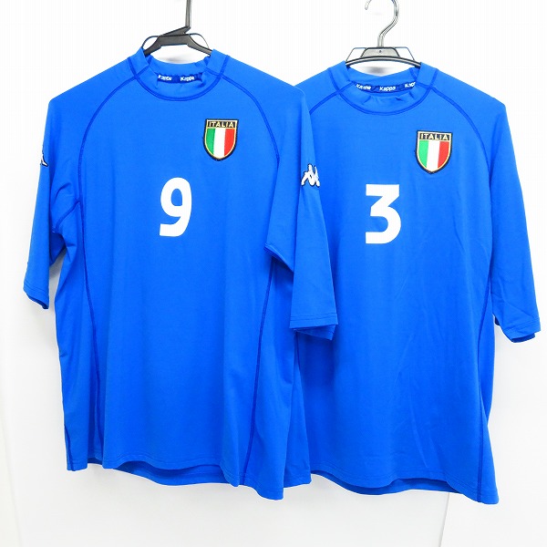 実際に弊社で買取させて頂いたKappa/カッパ イタリア代表 半袖 レプリカユニフォーム 2点セット/XL