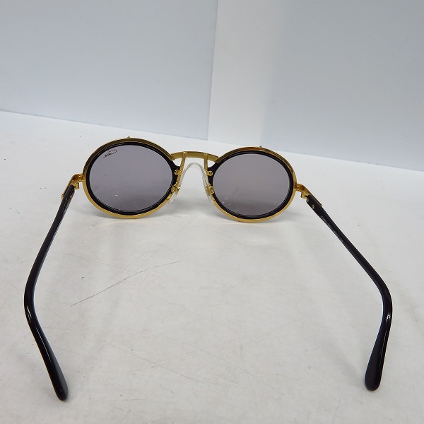 実際に弊社で買取させて頂いたCAZAL/カザール ラウンドサングラス MOD.644 COL.1 ブラック×ゴールドの画像 3枚目