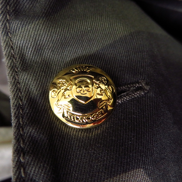 実際に弊社で買取させて頂いたHYDROGEN/ハイドロゲン カモ/迷彩 スカルボタン テーラードジャケット XSの画像 7枚目