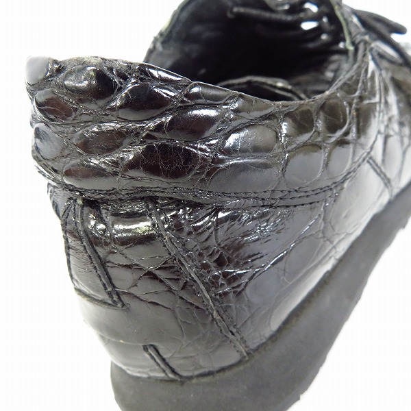 実際に弊社で買取させて頂いたGIORGIO ARMANI/ジョルジオアルマーニ クロコ型押しシューズ 黒/40の画像 7枚目
