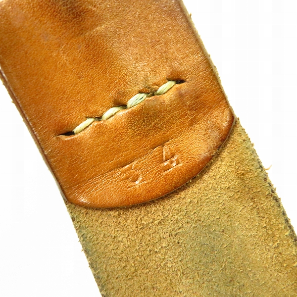 実際に弊社で買取させて頂いたSUGAR CANE/シュガーケーン ORIGINAL STYLE LEATHER MAN MADE MATERIAL 革製/レザーベルト Size：34の画像 4枚目
