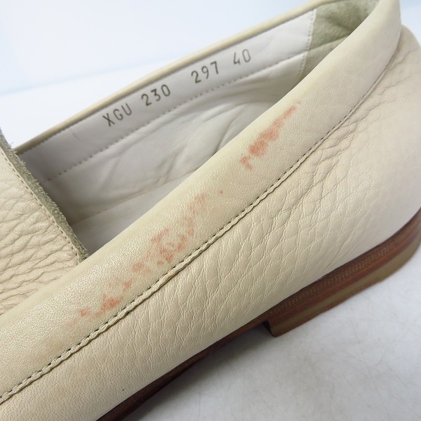 実際に弊社で買取させて頂いたGIORGIO ARMANI/ジョルジオアルマーニ ローファー/レザーシューズ/ホワイト系/40の画像 6枚目