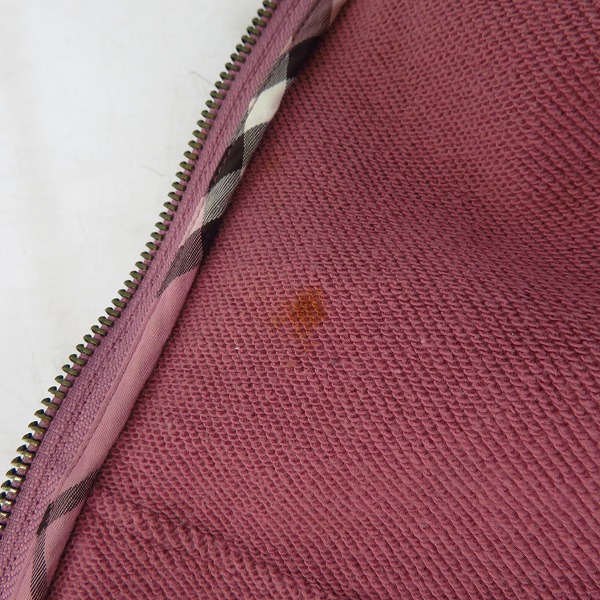 実際に弊社で買取させて頂いたBURBERRY BLUE LABEL/バーバリーブルーレーベル ジップアップ パーカー ファー付 コットン/38 の画像 6枚目