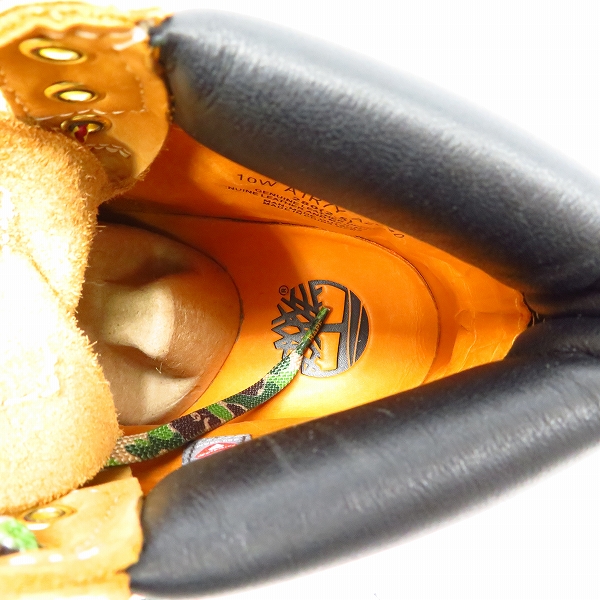 実際に弊社で買取させて頂いたA BATHING APE×Timberland/アベイシングエイプ×ティンバーランド コラボ プレミアムブーツ/10Wの画像 4枚目