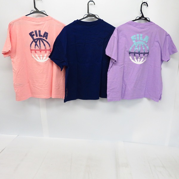 実際に弊社で買取させて頂いたFILA/フィラ サイドスリット/ロゴ入り 半袖カットソー/M 3点セットの画像 1枚目