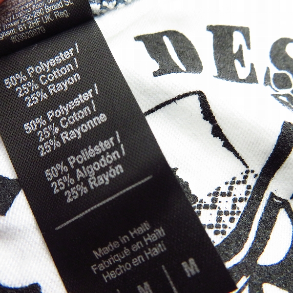 実際に弊社で買取させて頂いたCRAZY PIG DESIGNS/クレイジーピッグ スカルプリント ベースボールTシャツ Mの画像 3枚目