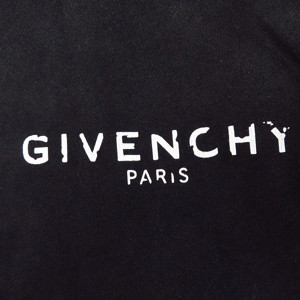 実際に弊社で買取させて頂いたGIVENCHY/ジバンシィ 18AW ヴィンテージ/ダメージ加工 ロゴプリントパーカー BW70513Z0L/Mの画像 6枚目