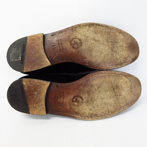 実際に弊社で買取させて頂いたGIORGIO ARMANI/ジョルジオアルマーニ ベロアシューズ/スリッポン/41の画像 2枚目